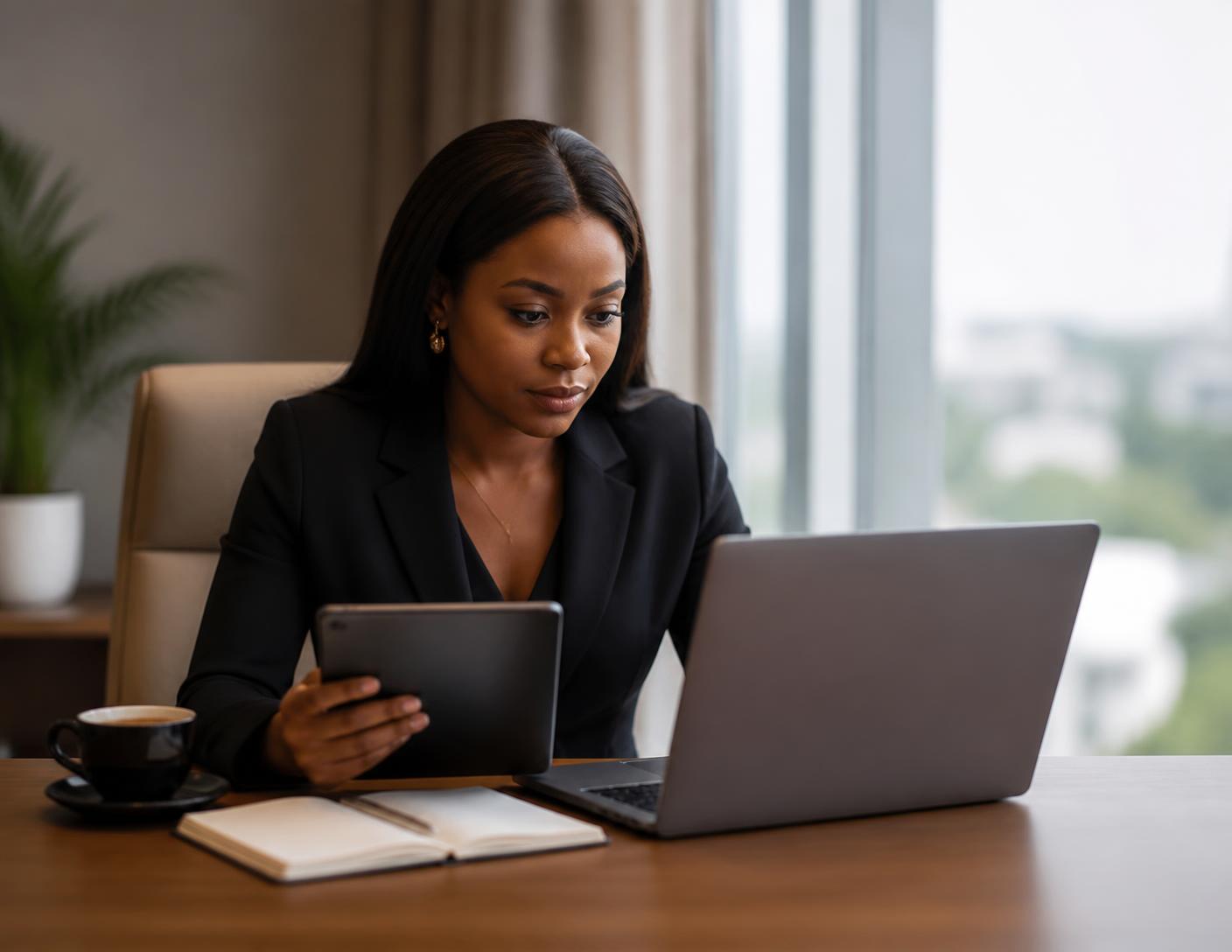 Two people reviewing property pricing and payment plans together